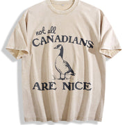 Canadian Goose for Spring Vintage Washed T-Shirt in Beige