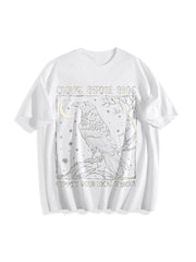 Crows Before Bros Support Your Local Murder Cotton T-Shirt in White