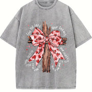 Thick Retro Vintage Washed T-Shirt in Gray