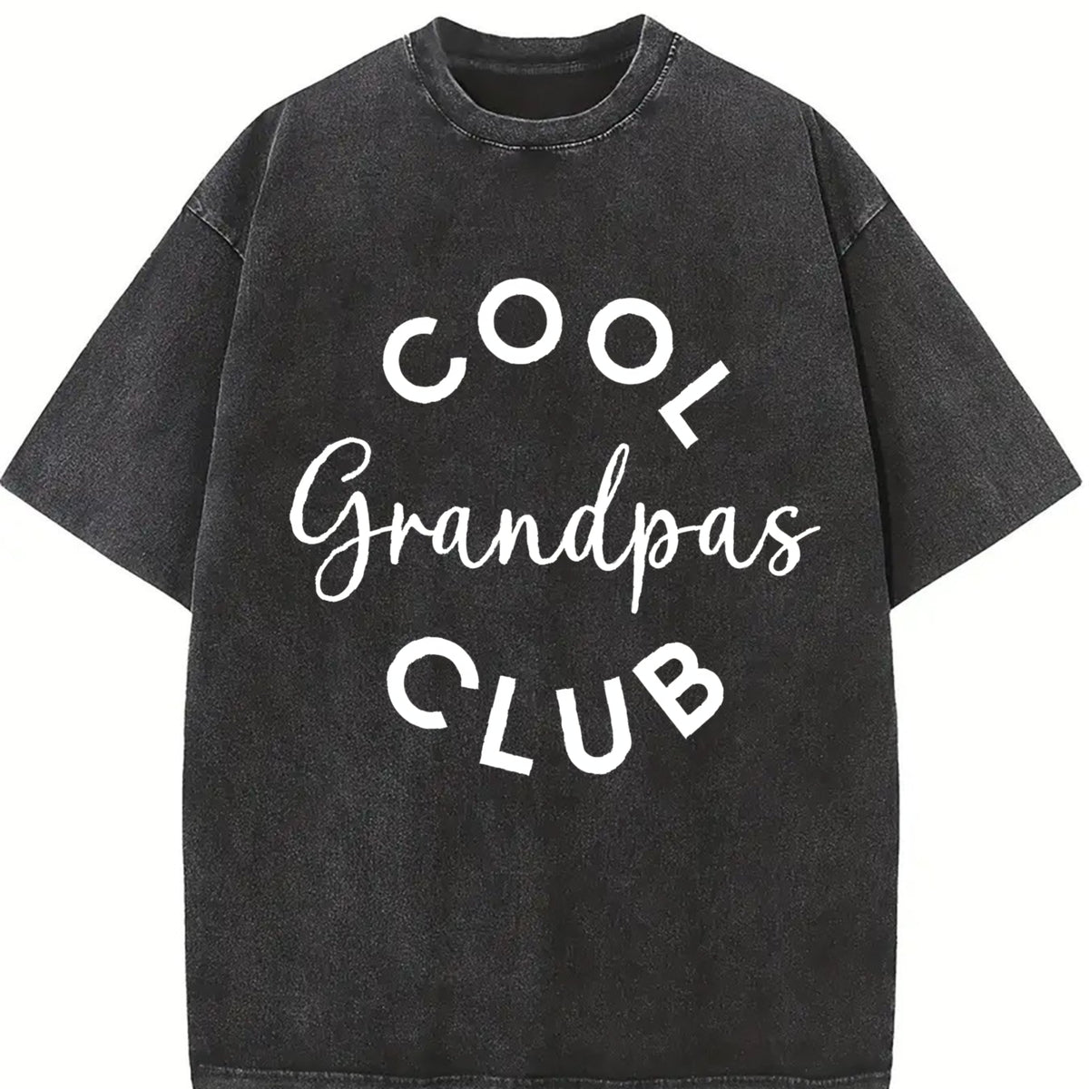 Grandpas Club Father's Day Vintage Washed T-Shirt in Black