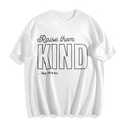 Raise Them Feral Mom Cotton T-Shirt in White