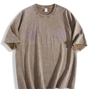 Custom Seashell Bra Vintage Washed T-Shirt in Brown