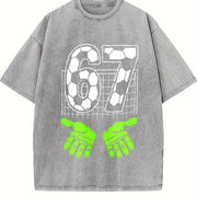67 Soccer Vintage Washed T-Shirt in Gray
