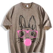 Y2K a Retro a Unique Vintage Washed T-Shirt in Brown