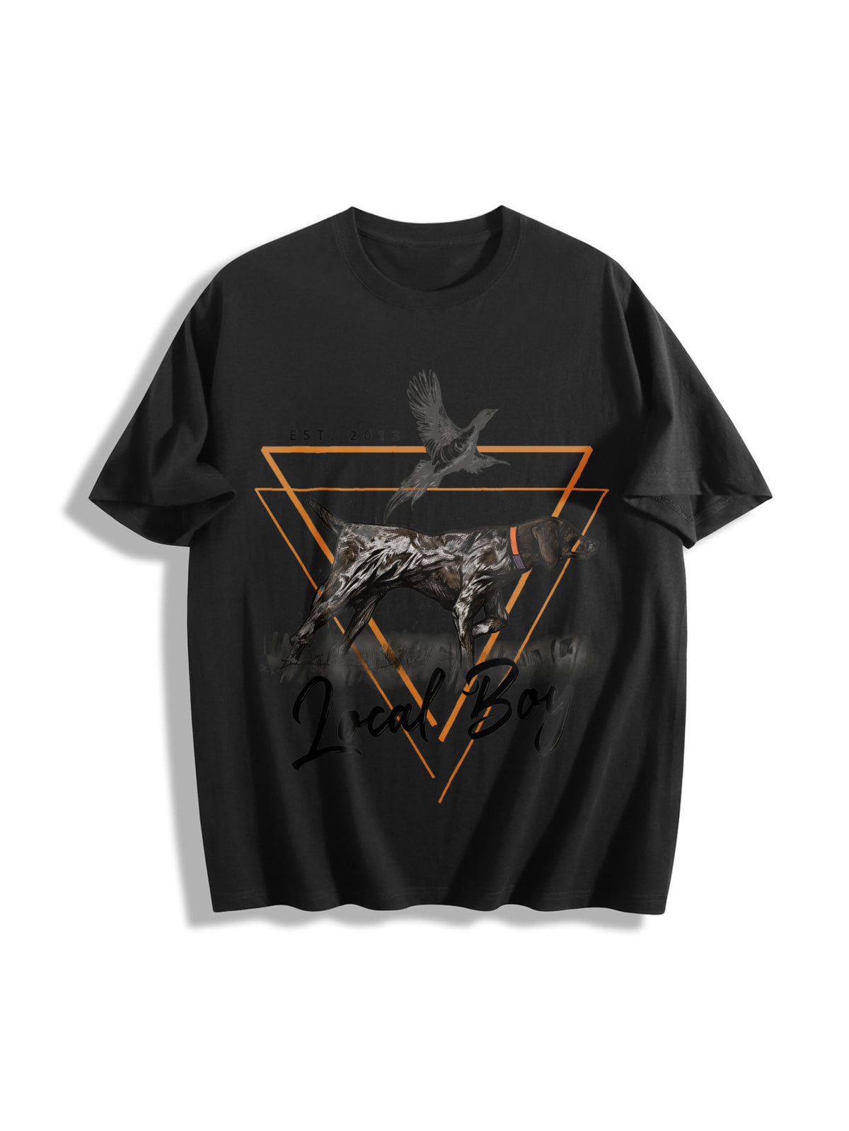 Local Boy High Tail Cotton T-Shirt in Black