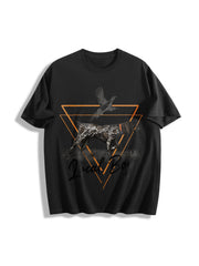 Local Boy High Tail Cotton T-Shirt in Black