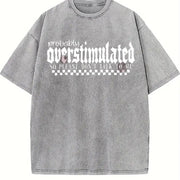Probably Overstimulated Vintage Washed T-Shirt in Gray