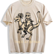 Princess Donut and Mongo vintage washed oversized T-shirt in Beige