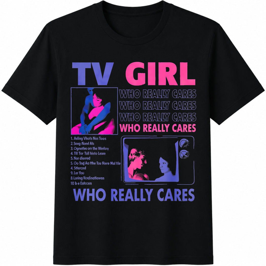 TV Girl Album Frenchs Exit Cotton T-Shirt in Black