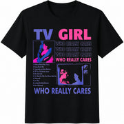 TV Girl Album Frenchs Exit Cotton T-Shirt in Black