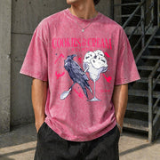 Butcher Blackbird Dark Romance Vintage Washed T-Shirt in Red