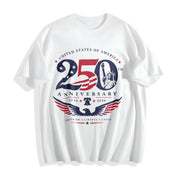 USA 250th Anniversary Shirtdesign Svg Png Cotton T-Shirt in White
