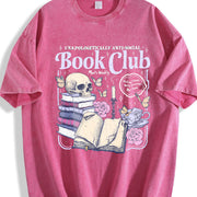 Anti Social Book Club Vintage Washed T-Shirt in Red