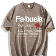 Fabuela Definiton Fabuela vintage washed oversized T-shirt in Brown