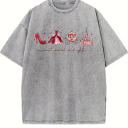 Fairytale Valentine Vintage Washed T-Shirt in Gray