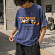 McLaren P1 GTR Vintage Washed T-Shirt in Blue