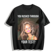 Test Day Teacher State Testing Cotton T-Shirt in Black