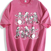 Possum Rock Band ® Vintage Washed T-Shirt in Red