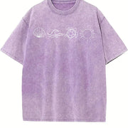 Beach Bum Vacation Cute vintage washed oversized T-shirt in Purple