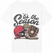 ’Tis the Season Baseball Cotton T-Shirt in White