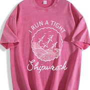 Short-sleeve Pure Vintage Washed T-Shirt in Red