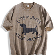 Dachshund Wiener Dog Vintage Washed T-Shirt in Brown