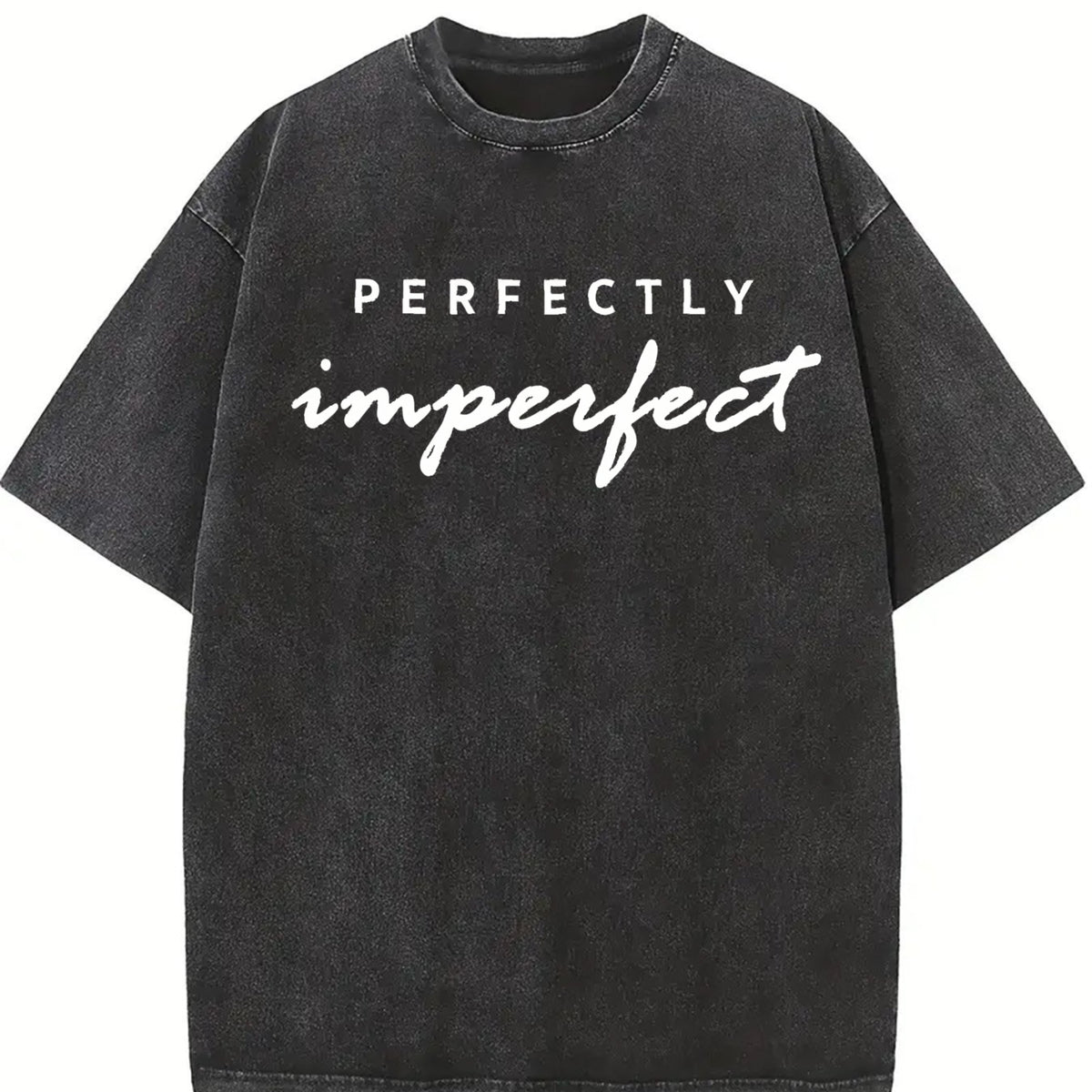 Dark Urban Vintage Washed T-Shirt in Black