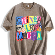 ICE OUT Anti ICE Magazine Letters! Vintage Washed T-Shirt in Brown