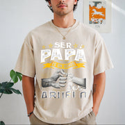 Grandpa for Grandfather Vintage Washed T-Shirt in Beige