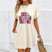 OfftheShoulder Maxi Dress with NOT TODAY CUPID Cotton T-Shirt in White