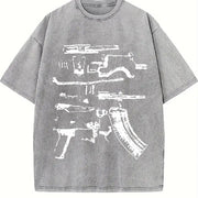 In Draco We Trust Vintage Washed T-Shirt in Gray