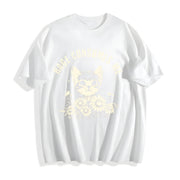 Rage Consumes Me Cute Cat Meme Cotton T-Shirt in White