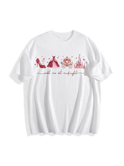 Fairytale Valentine Cotton T-Shirt in White