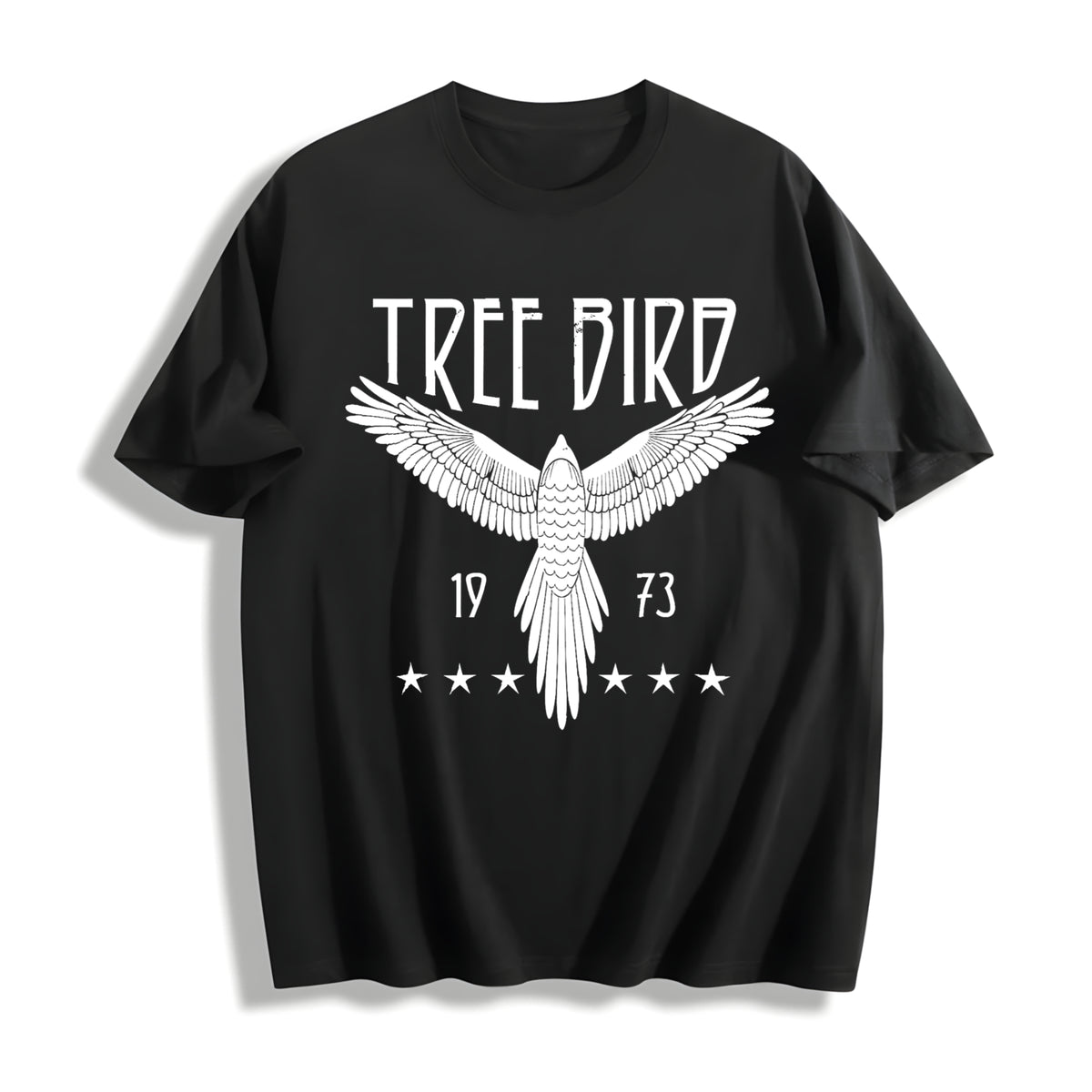 Free Bird Boho Cotton T-Shirt in Black