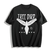 Free Bird Boho Cotton T-Shirt in Black