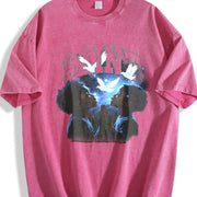 Saint Kids & Dove Religious Vintage Washed T-Shirt in Red