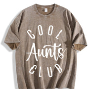 Aunts Club Auntie Vintage Washed T-Shirt in Brown
