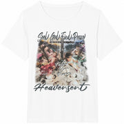 Seek God Find Peace Heaven Sent Cotton T-Shirt in White