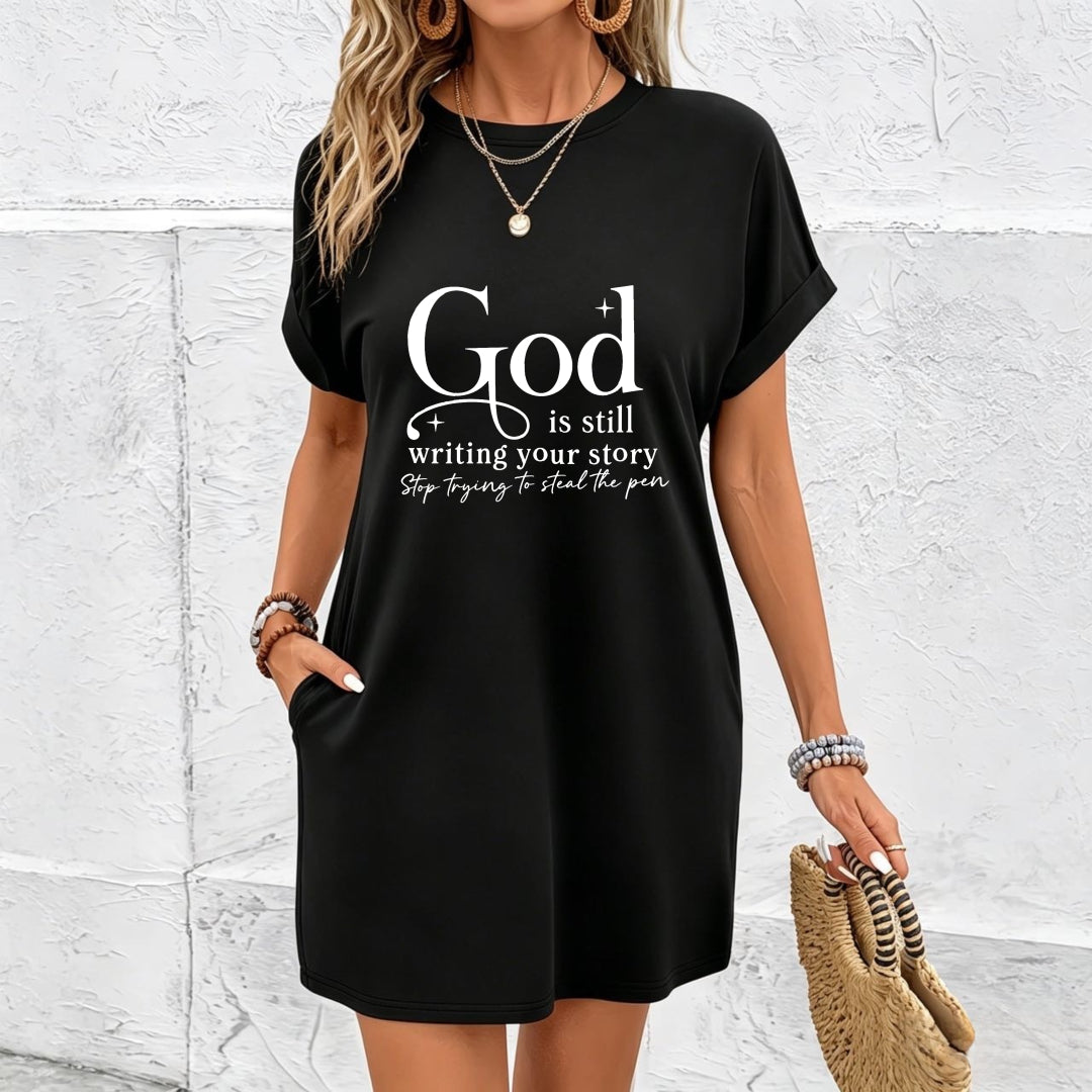 Pajamas Bathrobe Cotton T-Shirt in Black