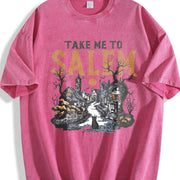 Take Me to Salem Vintage Washed T-Shirt in Red