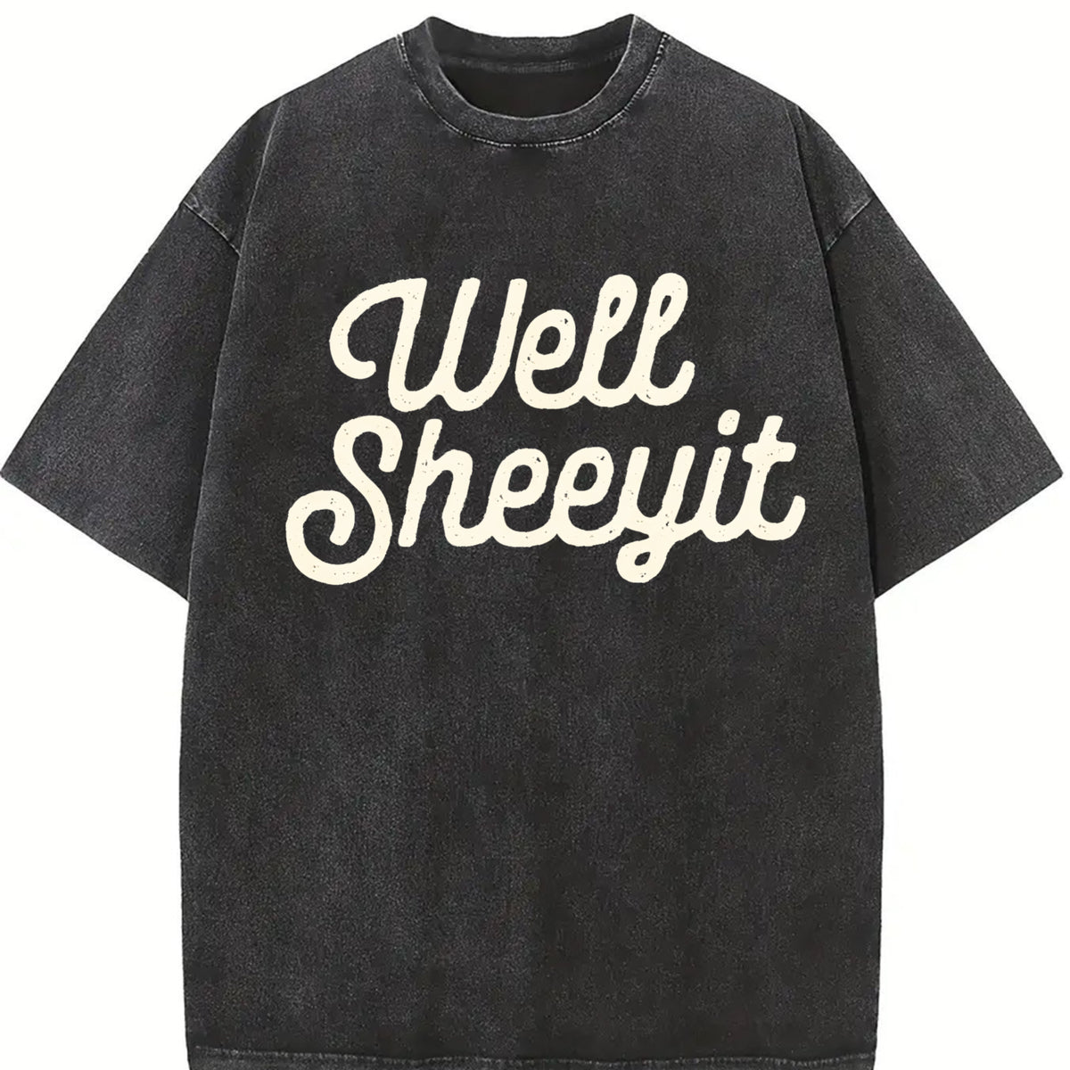 Well Sheeyit Vulgar Crude vintage washed oversized T-shirt in Black