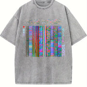 Retro Noise Batik Retro Brand Vintage Washed T-Shirt in Gray