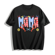 Mama Crawfish Season Cotton T-Shirt in Black
