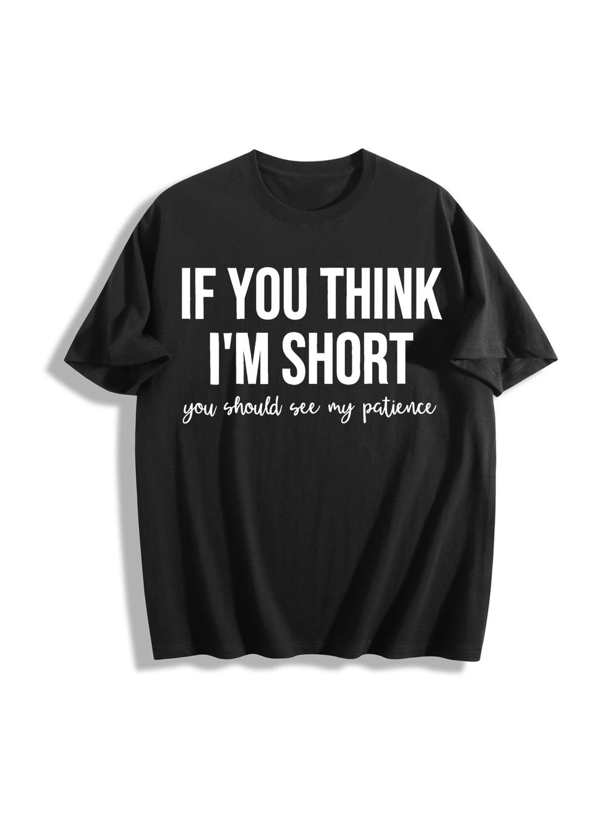 Saying Humor Cute Unisexs Cotton T-Shirt in Black