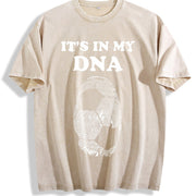 It's in My DNA Fingerprint Vintage Washed T-Shirt in Beige