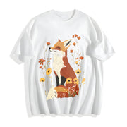 Fox Fashionable Cotton T-Shirt in White