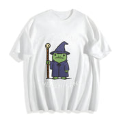 Off to Commit Shenanigans Wizard Frog Dnd Cotton T-Shirt in White