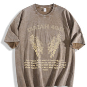 Faith Over Fear Tank Vintage Washed T-Shirt in Brown