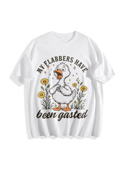 My Flabbers Have Been Gasted Cotton T-Shirt in White