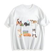 Speech Pathology Dogs Cotton T-Shirt in White